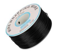 Socobeta Cable de Cobre Chapado en Estaño de 30awg, Aislamiento 1 Hilo de Alambre de Alambre de de Rollo para la Placa Base para la Placa Base con Carrete de Plástico (Negro)