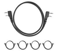 Socobeta Cable de copia de plástico ABS de 2 pines, 5 piezas, rendimiento estable, cabezales K, accesorios de clonación de alta fiabilidad para radio de dos pines