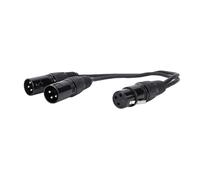 Socobeta Cable Divisor XLR Premium de 3 Pines Hembra a Doble Macho de 1 Pie para Presentaciones en y Uso de Grabación