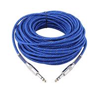 Socobeta Cable estéreo Macho a Macho Cable de Audio estéreo Macho a Macho de 635 mm para Mezclador de Guitarra eléctrica estéreo(20M)