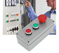 Socobeta Caja de Interruptores Caja de Control de 3 Botones de Aleación de Aluminio para Uso en Exteriores IP66 175x80x55, Interruptor de Botón (175 * 80 * 55)