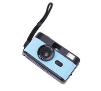 Socobeta Cámara de Película de 35 Mm, Diseño Retro Elegante y Funcional, Ajustes Manuales para Fotografía, Entusiastas del Arte, Incluye 27 Películas en Color (Negro Azul)