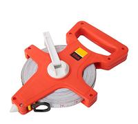 Socobeta Cinta Métrica de Carrete Abierto de Plástico de Mano Duradera de 50 M Regla de Medición de Precisión para Familias, Sitios de Construcción, Diseño de Rodillos de Exportación, Balancín