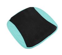 Socobeta Cojín de Asiento con Ventilador Eléctrico de Refrigeración, Tela de Seda de Hielo Transpirable para el Hogar, Coche, Oficina, Funda Desmontable Antideslizante (Cian Negro)