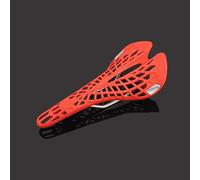 Socobeta Cojín de Asiento de Tela de Araña para Bicicleta, Ligero, Cómodo, Hueco, para Bicicleta de Montaña, Carretera, Ciclismo, para Hombres y Mujeres, Color Rojo (#1)