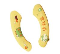 Socobeta Cojín Impermeable para Asiento de Inodoro de Dibujos Animados, Almohadilla de Adsorción Estática para Decoración del Baño del Hogar (Amarillo claro tamaño pequeño)