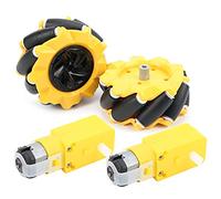 Socobeta Componentes Elegantes 80m M del Juguete de la Rueda del Robot de la Rueda de Mecanum para el Material de Cobre del ABS del Coche Elegante