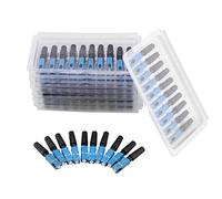 Socobeta Conector de Fibra FTTH SC, Conector Rápido Confiable de 100 Piezas para Técnicos de Instrumentos de Fibra óptica