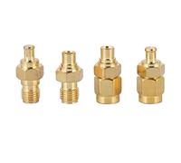 Socobeta Conector MCX a SMA Latón niquelado Coaxial MCX a SMA Macho Hembra Estable 50ohm para Antena Radio