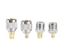 Socobeta Conector SMA Resistente al Desgaste UHF Macho/Hembra a SMA Hembra/Macho Adaptador SMA Duradero a Prueba de óxido SMA a UHF para Antena