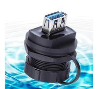 Socobeta Conector USB Resistente Al Agua, Alta Durabilidad, Doble Hembra, Rendimiento Impermeable Mejorado para Trabajadores de Equipos Industriales