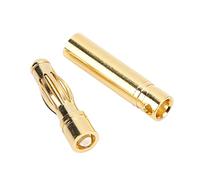 Socobeta Conectores Tipo Banana Chapados en Oro de 4 Mm Conexión Confiable para Accesorios de Batería RC ESC Material: Oro Juego de 2 para ESC, Batería y Helicóptero de Control Remoto