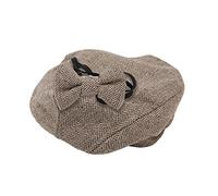 Socobeta Conjunto de Accesorios para Fotografía de Bebés Recién Nacidos, Gorro Plano de Moda, Sombrero de Caballero, Pajarita para Niños Pequeños, Tela Suave y Transpirable para Fotografía de Bebés,