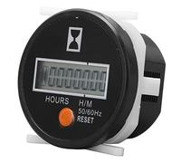 Socobeta Contador Horario Digital con Botón de Reinicio para Generadores de Equipos Pesados y Maquinaria Industrial de 24 V a 240 V