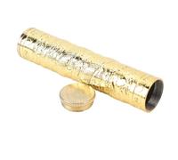 Socobeta Contenedor de Tubo de Metal, Tubo de Almacenamiento Sellado Resistente Al Agua, Ligero y Duradero, para Viajes de Acampada Al Aire Libre, 1 Unidad (Oro)