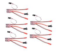 Socobeta Controlador de Motor Cepillado Profesional ESC 30A con Funcionalidad Suave para Modelos 1/16 1/18 /24, 5 Piezas