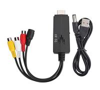 Socobeta Convertidor de Video HDMI a AV 1080P Adaptador HD Cable Adaptador portátil Macho a Hembra para TV VCR DVD Digital Convertidor