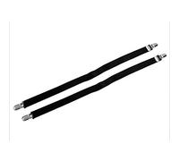 Socobeta Correas Elásticas para Sábanas, Soporte de Colchón Ajustable con Clips Fuertes para Mantener Las Sábanas Apretadas y Ordenadas, 90-180cm, 2 uds. (Negra)