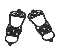 Socobeta Crampones Antideslizantes para Zapatos de Nieve para Actividades Al Aire, Cubierta Flexible de Silicona para Zapatos para Montañismo, Senderismo y Más, Adecuado para de 35 a 40 (L)