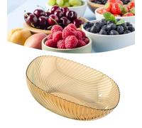 Socobeta Cuenco Decorativo Espacioso para Dulces, Capacidad Generosa para Reuniones Familiares, Plato de Fruta de Plástico (succinita)
