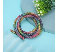 Socobeta Cuerda de Tubo de Diamantes de Imitación, Accesorios de Decoración de Costura DIY con 6 Estilos y Diamantes de Imitación SS6 para Manualidades de Disfraces de (Color del iris nº 1)