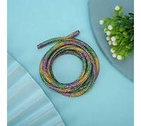 Socobeta Cuerda de Tubo de Diamantes de Imitación, Accesorios de Decoración de Costura DIY con 6 Estilos y Diamantes de Imitación SS6 para Manualidades de Disfraces de (Color mezclado amarillo