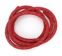 Socobeta Cuerda de Tubo de Diamantes de Imitación, Accesorios de Decoración de Costura DIY con 6 Estilos y Diamantes de Imitación SS6 para Manualidades de Disfraces de (Roja)