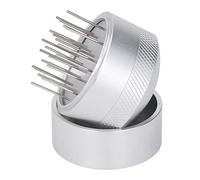 Socobeta Distribuidor de Agujas de café, Herramienta Agitadora de café Manual de Acero Inoxidable con Base para una Dispersión Uniforme para Uso en el Hogar y la Oficina (51mm)