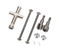 Socobeta Eje de Transmisión Trasero de Acero para Coche RC, Repuesto de Alto Rendimiento para Coches SCY 16101 16102 16103 16201 1/16, Paquete de 2
