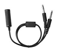 Socobeta El Cable Adaptador de Auriculares U174 de Helicóptero a Aviación General Convierte los Auriculares AVCOMM de David Clark para Aviones con Enchufe Dual