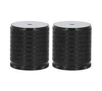 Socobeta Elevadores de Patas de Mesa Soporte de Ajustable Resistente para Muebles Soporte de Carga Fuerte para sofá Cama Aleación de Aluminio 2 Piezas, para Mejoras en el Hogar (Negro Brillante)