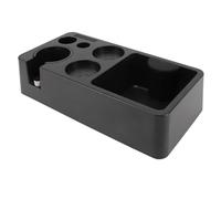 Socobeta Estación de Apisonamiento de café Soporte de Filtro ABS Moderno Barra de café de Cocina Negro Robusto Ahorro de Espacio Eficiente para Oficina en Casa Mate 31x15cm