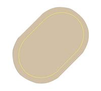 Socobeta Estera Ovalada de Cuero para Comedor, Aislamiento a Prueba de Aceite, 2 uds., Mantel Individual Antideslizante para Mesa de Restaurante de Hotel en Casa (Gris Claro)