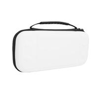 Socobeta Estuche de Transporte para Consola de Juegos Portátil, Elegante, a Prueba de Arañazos, Resistente Al Agua para Viajes y Uso Diario, Estuche Rígido de PU Apto para 2 (Blanca)