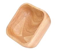 Socobeta Exquisita Ensaladera Hecha a Mano de Madera de Caucho, Ideal para Recién Casados y Amigos, Material No Tóxico (15cm)