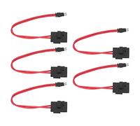 Socobeta Extensión de Alambre de Servicio Pesado, Conector de Fusible del Fusible de 5 Piezas Delgadas de 5 Piezas Mini Punta Profesional 16awg Reemplazo Directo para el Circuito Automotriz (ACM