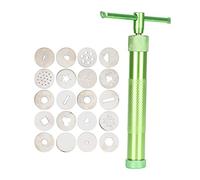 Socobeta Extrusora de Arcilla, Dispositivo Rotatorio para Exprimir Lodo con 20 Puntas, Herramienta de Cerámica de Acero Inoxidable para Hacer Pasteles de Arcilla, Pastel Artesanal de