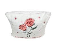 Socobeta Funda de Almohada Bordada con Rosas Florales, Cojín Decorativo Suave para sofá de 17,72x17,72 Pulgadas (Blanco)