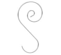 Socobeta Ganchos de Metal Duraderos en Forma de S, Decoración Especial para árbol de Navidad para Campanas (60 Piezas, Rojo, Verde, Dorado, Plateado) (Plata)