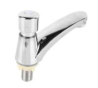 Socobeta Grifo con Retardo de Tiempo, Material de Cobre Diseño de Retardo Duradero Sin Salpicaduras Grifo para Fregadero de Lavabo Fácil de Instalar para el Hogar, Cocina Pública