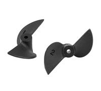 Socobeta Hélice Elástica de Botes RC Parte Black RC Boat Propeller para Eje de 2 Mm