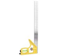 Socobeta Herramienta de Medición de Madera Ajustable, Combinación Cuadrada de Acero Inoxidable, 300mm, con Nivel de Burbuja, 45, 90, 135, 180 Grados