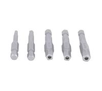 Socobeta Juego de 5 Puntas Magnéticas Pentagonales Magnéticas de Cabeza Cuadrada Magnética de Puntas de Destornillador de Cabeza de Pentágono para Taladro de Destornillador