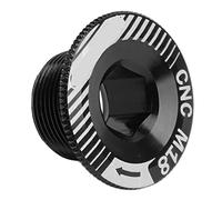 Socobeta Juego de Bielas de Bicicleta,Cubierta de Manivela,Tornillo de Manivela Compatible con Accesorios Shimano Ixf Aleación de Aluminio (Tapa de Biela M18 Negra)