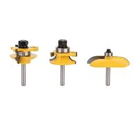 Socobeta Juego de Brocas Enrutadoras de Carburo Cementado Profesional para Diversos Procesamientos de Madera, 3 Piezas para Proyectos de Carpintería Dura