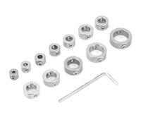 Socobeta Juego de Collares de Tope de Profundidad de Broca de Acero Inoxidable de Precisión de 12 Piezas para Tareas de Perforación Versátiles en Varias Superficies