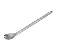 Socobeta Juego de Cubiertos de Metal Portátil Ligero con Mango Largo de Titanio Spork o Cuchara para Acampar Al Aire Libre (Cuchara y Tenedor)
