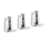 Socobeta Juego de Ganchos para Ropa, Perchero Oculto de Aleación de Zinc Duradero para Armario, Baño, Dormitorio, 3 Piezas para Toallas, Bufandas, 2,0 X 1,0 Pulgadas, con Tornillos de Montaje