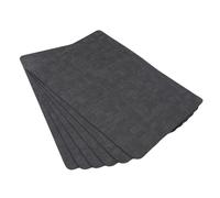 Socobeta Juego de Manteles Individuales Multifuncionales Resistentes Al Calor y Aceite de Agua de Cuero Artificial para Cocinas de Restaurantes, 6 Piezas, Textura de Cuero Sintético, 16.93 X 11.81