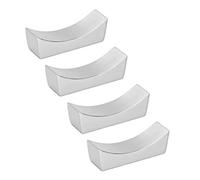 Socobeta Juego de Soporte para Palillos Ligero y Portátil con Boca Ancha, Fácil de Limpiar y Transportar, Soporte para Cubiertos de Cuchara Plateada de 4 Piezas para Uso en Restaurantes Domésticos